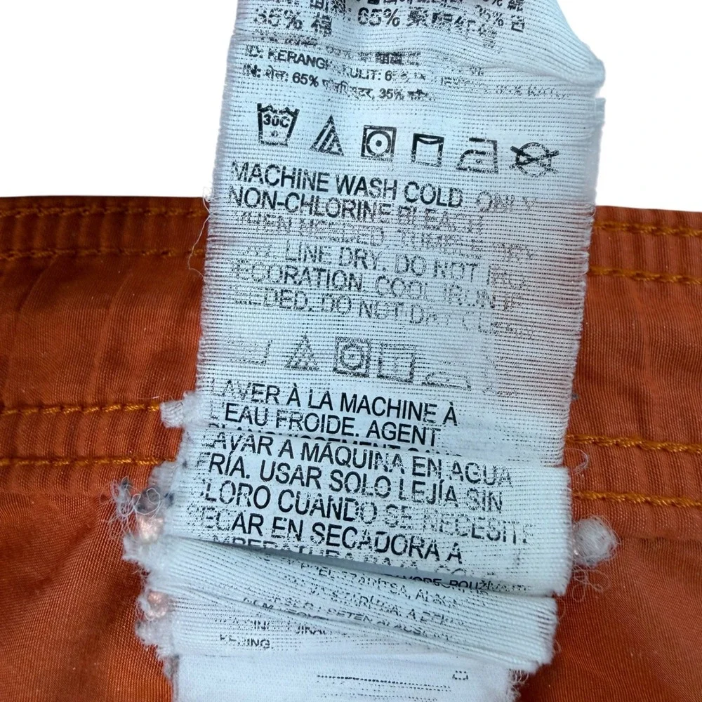 Quiksilver Mens Orange Board Shorts Swim Trunks Elastic Waist Size XL 38W 6.5in